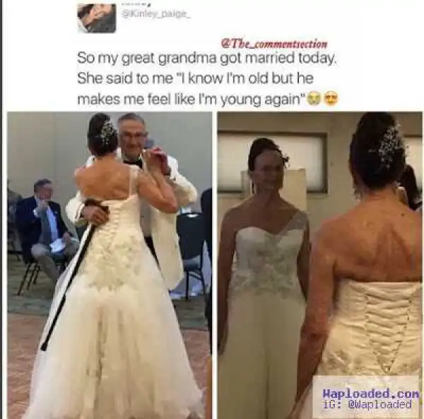 Lady shares pictures of her great grandmother that just got married